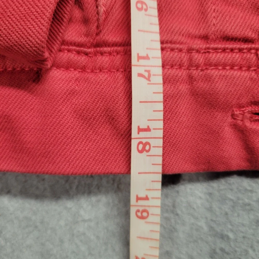 Free People Women's X-Small Cropped Denim Jean Jacket Red We The Free Boho - Picture 5 of 9
